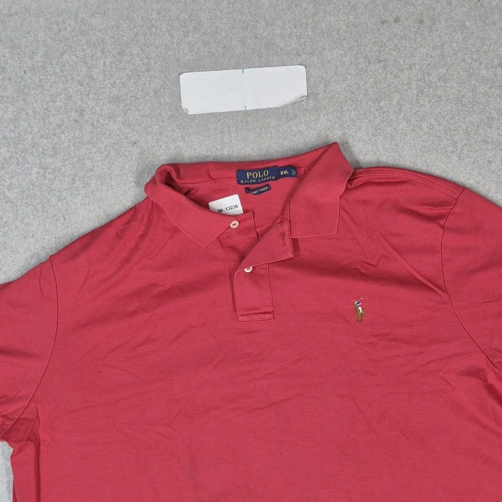 Polo Ralph Lauren Men Polo XXL Red Embroidered Pony Pima Soft